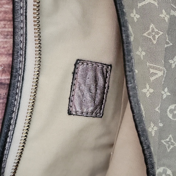 Auth Louis Vuitton Platine Monogram Mini Lin with metallic silver leather trim - Picture 5 of 10